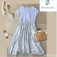 Afternoon Tea LIVING リバティプリント　切替ワンピースのサムネイル