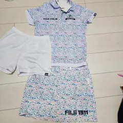 GW期間値下げFILAGOLF 花柄ポロシャツとスカート