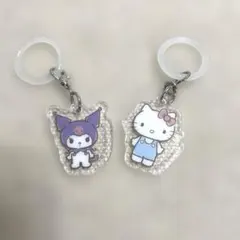 ハローキティとクロミ　めじるしアクリルチャーム