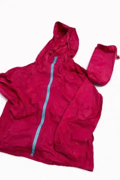 ピンク レインジャケット 収納袋付き