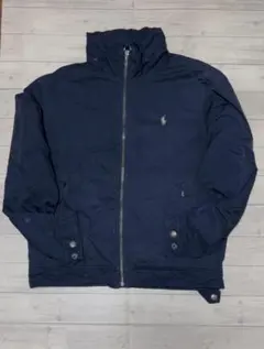 ラルフローレン ポロ ナイロンジャケット マウンテンパーカー アウター L相当 90s POLO SPORT Nylon Mountain Parka 紺 XXL ポロスポーツ