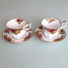 ROYAL ALBERT オールドカントリーローズ カップ＆ソーサー 2客セット