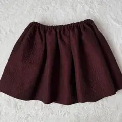 MIU MIU ミュウミュウ シルク ミニ スカート ボルドー ドット 36 S