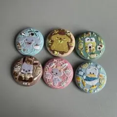 サンリオ刺繍缶バッジ