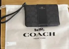 COACH ブラックレザーポーチ