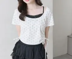 OLIVE de OLIVE レイヤード風ドロストTシャツ