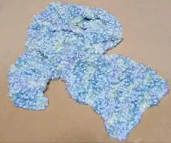 ハンドメイド マフラー・スヌード 青緑紫