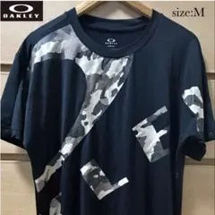 美品【複数割】オークリー OAKLEY半袖ドライTシャツ　黒トレーニングウェアMのサムネイル