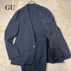 GU スーツ セットアップ ジャケット パンツ ウォッシャブル ネイビーのサムネイル