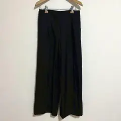 プラステ［L］上品クール◎美シルエット◎バックウエストゴム◎タックワイドパンツ