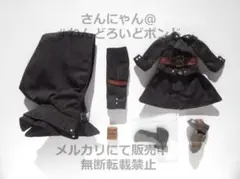 ハンドメイド ねんどろいどどーる 前とじ白衣 スクラブ 青 セット
