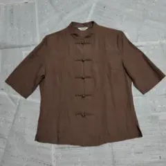 チャイナカラーシャツ☆麻・レーヨンのサムネイル