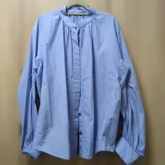 ☆美品☆レキップ水色 スタンドカラー 長袖シャツのサムネイル