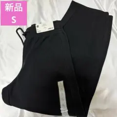 新品　S スウェットバレルレッグパンツ　黒　ジーユー　GU