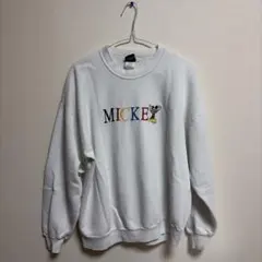 ミッキー刺繍ホワイトスウェットのサムネイル