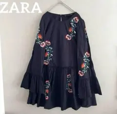 美品 ZARA チュニック ブラウス 刺繍