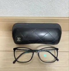 美品 CHANEL シャネル 眼鏡 メガネ ブラック 3281-A ココマーク
