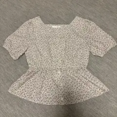 RETROGIRL 小花柄ウエストゴムブラウス