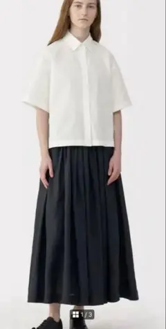 MUJI LaBo ポプリン半袖シャツ