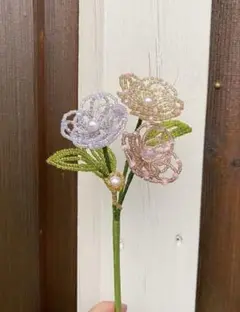 ビーズフラワー 一輪挿し ブーケ