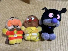 レトロ ぬいぐるみ アンパンマン カレーパンマン バイキンマン