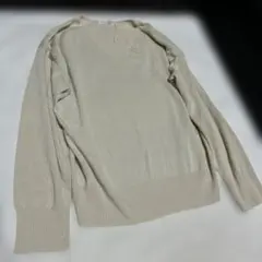 新品.coeur blancルクールブランVネックニット セーター38ベージュのサムネイル