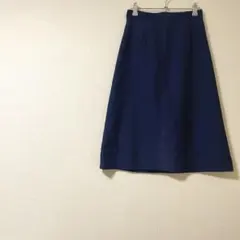 クードシャンス スカート 台形 シンプル ひらひら 薄手 ネイビー ロング丈