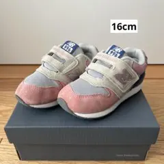 New Balance 996 16cm スニーカー グレー/ピンク