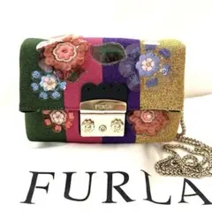 FURLA メトロポリス 花柄刺繍 ショルダーバッグのサムネイル