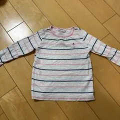 ミキハウス　カラフルボーダー　トップス　長袖　カットソー　ロンT 秋服　80