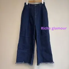 ぽ*ゃ様 Riche glamour ワイドレッグデニムパンツ Mのサムネイル