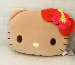 【完売品】 値下げ しまむら　日焼けキティ ダイカットクッション　フェイス型