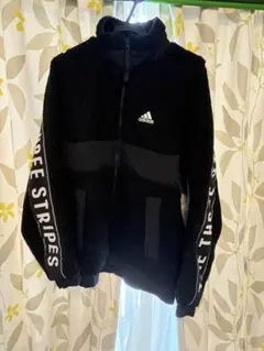 【未使用】adidas ボアジャケット フリース 黒