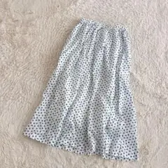 新品タグ付き✨ネストローブ　リネン100% ギャザースカート　花柄　ロング丈のサムネイル