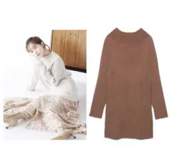 SNIDEL ワイド リブニット ミニ ワンピース