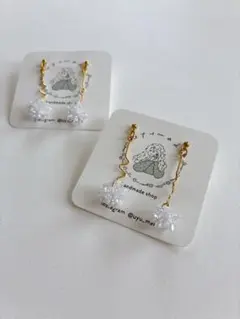 ハンドメイド　ピアス　ジルコニア