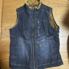 寅壱　デニムベスト　未使用