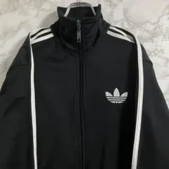 アディダスオリジナルス　ワンポイント刺繍　トラックジャケット　ブラック　Ｍ☆