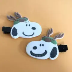 スヌーピー 前髪干支ヘアクリップドラゴン辰年