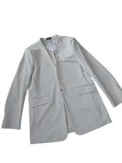 ✨新品タグ付ꕥハイストレッチトリコットカラーレスジャケット/プラステ/ノーカラー