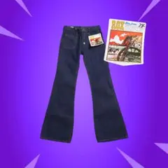70s デッドストック リジットベルボトム　フラッシャー付き　希少　シルエット神