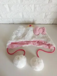 USJ　Hello Kitty ファー帽子 ポンポン【キティー】【人気】【レア】