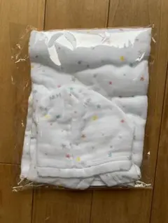 ミキハウス　ガーゼフード付きバスポンチョ　星柄