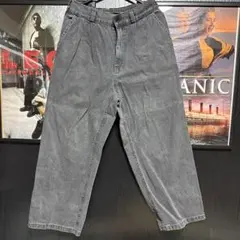 GU グレー ワイドパンツ s