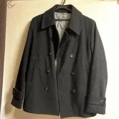 【値下げ可】GUメンズ ブラック ピーコート ウールコートのサムネイル