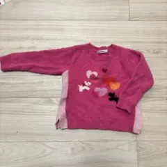 ファミリア　ニット　ピンク　100cm