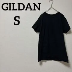 1点もの⭐️GILDAN【S】ブラック 半袖 Tシャツ カジュアル 無地