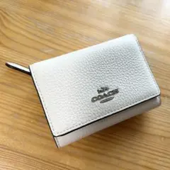 COACH ホワイト 三つ折り財布