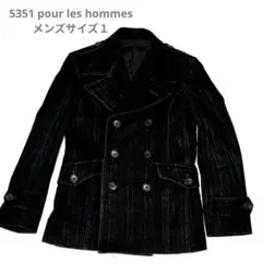 5351 プールオム ジャケットコート　黒