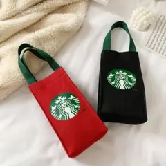 大人気黒色 男女兼用スタバミニトートバッグ手提げ